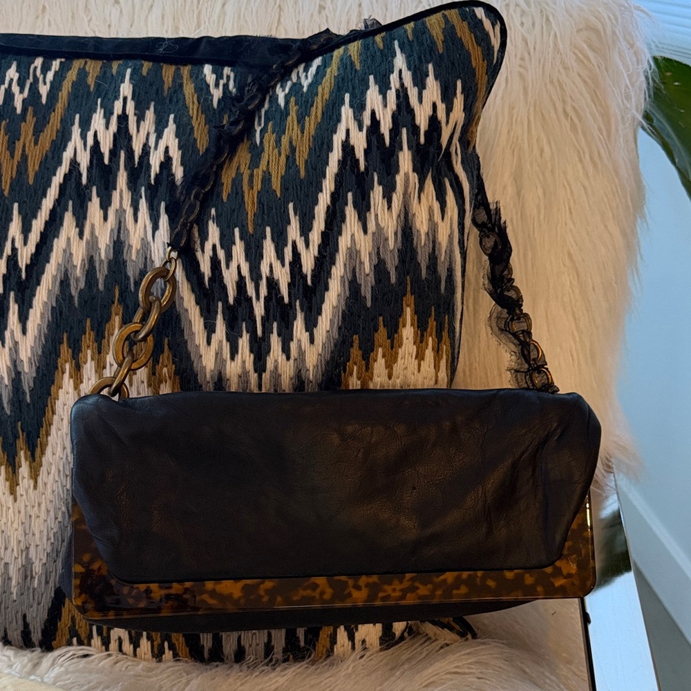Lanvin Black and Brown Shoulder Bag